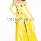 Adult Belle Princess Cosplay Costume Beauty and The Beast Halloween Costume Party Dress thumbnail-2