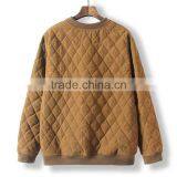 Unisex Autumn/winter Korean Style Diamond-type Lattice Cotton/polyester Pullover Sweatshirts Campus Wear thumbnail-4