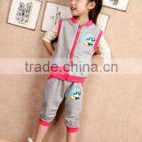 Children Zipper Clothing Wholesale Lovely Girl Suits, Cotton thumbnail-2