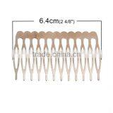 Iron Based Alloy Hair Clips Findings Rectangle Rose Gold 64mm x 39mm thumbnail-2