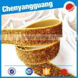2017 Hot Shiny Stretch Glitter Folded Over Elastic Tape for Hairband,Room Decoration