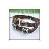 20cm - 28cm Ethnic Hemp Custom Leather Bangles / Bracelet With Pendant thumbnail-1
