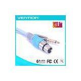 3Pin XLR 6.35mm Male to Female Audio Video Cable Extension PVC Jacket for Amplifier , Radio