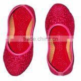 Rajasthani Pink Color Ladies Mojari