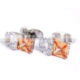 High Luxury White Crystal Wedding Gift Cufflinks thumbnail-1