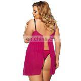 OEM Sexy Transparent Nude Babydoll for Fat Ladies thumbnail-5