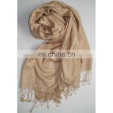 Golden silk pashmina shawls 2017