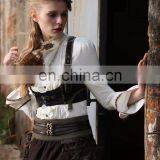 Steampunk RQBL Women's High Collar Longsleeve Blouse With Jabot thumbnail-4