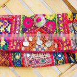 COLORFUL VINTAGE BANJARA EMBROIDERY ETHNIC PATCHWORK HANDMADE CLUTCH BAG thumbnail-1