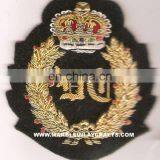 Hand Embroidered Gold / Silver / Antique Bullion Blazer Badge, Crest, Insignia, Patch, Logo, Emblem
