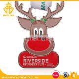 Antique Copper Zinc Alloy Custom Medal With Grosgrain Ribbon thumbnail-3