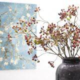 Good Quality 2 Branches Artificial PE Blue Berry For Christmas Decoration thumbnail-2