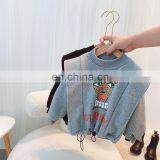 Winter Girls' Long Sleeve Plush Hoodie New 2020 Korean Foreign Style Extra Thick Pullover Bottoming Top for Children thumbnail-1