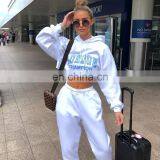 Women's Letter Printing Long Sleeve Hooded OEM Wholesale Autumn Explosion Style Slim Short Navel Sweatshirt Crop Hoodies thumbnail-6