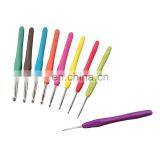 Sweater Needle Crochet Tool New Rainbow Soft Handle Plastic Alumina Crochet Hooks Set of 8PCS thumbnail-2