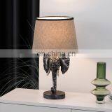 New Arrival Korean Hotel Decoration Modern Table Lamp Elephant Shape Silver Bedside Resin Lamp thumbnail-2