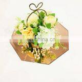 Wedding Decoration Square Glass Mirror Candle Holder Plates thumbnail-1