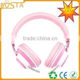 Fashion Hot Selling Best Stylish Lovely Pink Leather Headphone thumbnail-3