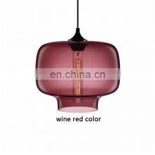 Tonghua 2019 Modern Color Glass Shade Chandelier T30*185 LED Edison Bulb Hanging Lamp E26 E27 Lamp Holder Restaurant Light thumbnail-5