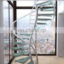 New Design Customize Size Indoor Arc Curved Stairs Spiral Staircase thumbnail-3