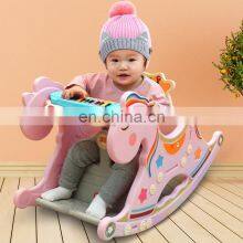 Cheap Baby Musical Toddler Walker Kids Games Children Plastic Unicorn Ride on Rocking Horse for Sale thumbnail-4