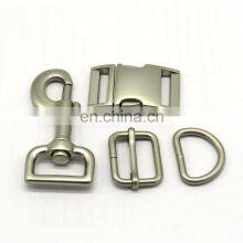 20mm Metal Accessories D Rings Adjustable Slide Quick Release Buckles Dog Clips For Dog Collar And Dog Leash thumbnail-1
