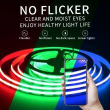 DC12V 24V Tape Light Tiffany Blue COB Led Strip Light Flexible Tiffany Blue Fob Cob Led Strip thumbnail-4