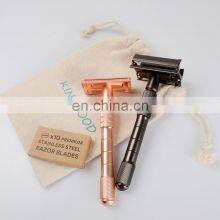 Wholesale Luxury Eco Friendly Barber Straight Changeable New Shaving Blade Butterfly Safety Razor thumbnail-1