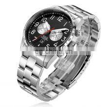 Steel Watch Customized Men's Wrist Watch OEM ODM Factory Price Black Luxury Chronograph Watch thumbnail-1
