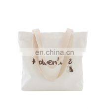 Aesthetic Bolsa De Lona Manufacturer No Minimum Oem Ladies Shopper Custom Premium Cotton Canvas Tote Bag thumbnail-1