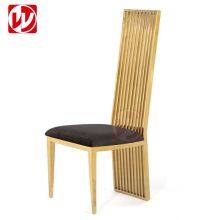Wholesale Banquet Furniture Event Party Rental Used High Back Gold Stainless Steel Wedding Chairs thumbnail-3