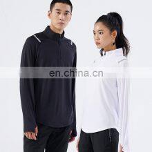 Men's 1/4 Zip Mock Neck Pullover Long Sleeve Shirt Unisex Quick Dry Running Gym Top Fitness Whorkout Athletic Training T-Shirt thumbnail-4