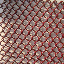 Gold Decorative Metal Coil Aluminium Alloy Wire Screen Mesh Ceiling Curtain Decoration Mesh thumbnail-4