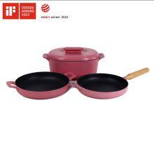 New Products Matte Enamel Cast Iron Cookware Set thumbnail-3