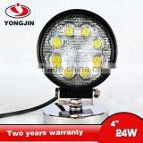 High Quality 24w Flood Light for off Road SUV Cars Rectangle Car LED Working Light