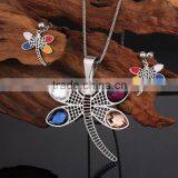 Stainless Steel Dragonfly Young Girl Earring Jewelry Set thumbnail-6