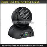36 x 3w Led Moving Head Light / Stage Wash Moving Head Led