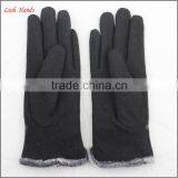 Ladies Wholesale Fashion Black Micro Velvet Hand Gloves With Fur Ending thumbnail-3