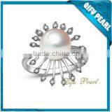 S925 Silver Ring, Unique Pearl Engagement RIngs thumbnail-1