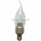 Wholesale High Quality Dimmable 3w Indoor Tail Candle Led Bulb Light B15 B22 E12 E14 E17 E27