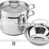 SA-12075B Stainless Steel Pasta Pot Set / Italian Pasta Set / Steamer Set