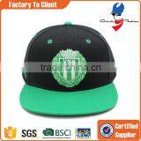 Flat Bill Snapback Hat With Green Under Brim thumbnail-1