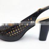 Latest New High Class Middle Heel Slingback Sandals With Net thumbnail-5