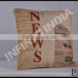 Vintage French Design Printed Cushion, Vintage Cushion thumbnail-1