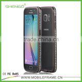 Whosesale Metal Bumper Cover for Samsung Galaxy S6 With Diamond