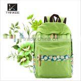China Shop Wholesale Simple Beautiful Canvas School Backpack Bag