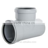 Chian supplier pvc rubber ring tee for water drainage with socket