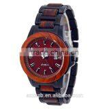 Unisex Watch With Metal Case Wood And Metal Strap Quartz Stainless Steel Case Back Water Proof Watch thumbnail-2