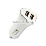 Black White 2 Port USB 5V 4.8A 3.4A 2.4A Dual Car Charger Adapter With Good Quality thumbnail-1