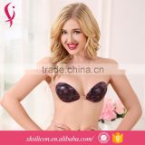 Custom Low Price 2016 Fashion Women 34d Strapless Invisible Printed Silicone Bra